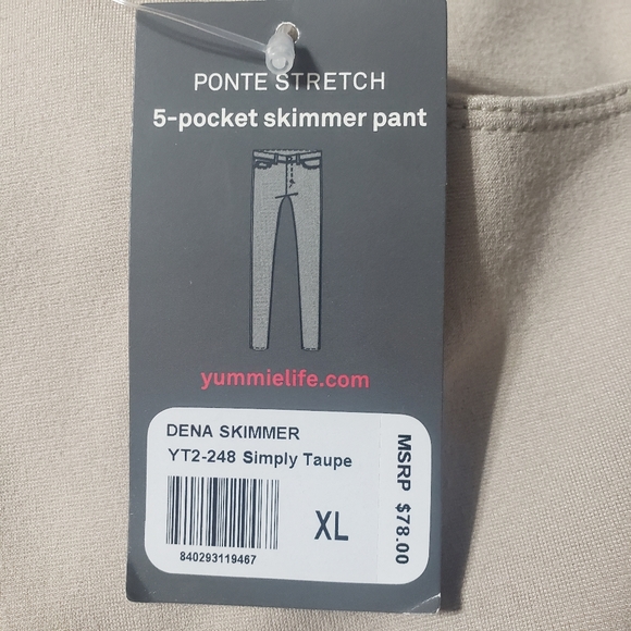 Yummie NWT Sz XL Dena Skimmer Ponte Pant Taupe - Picture 8 of 12